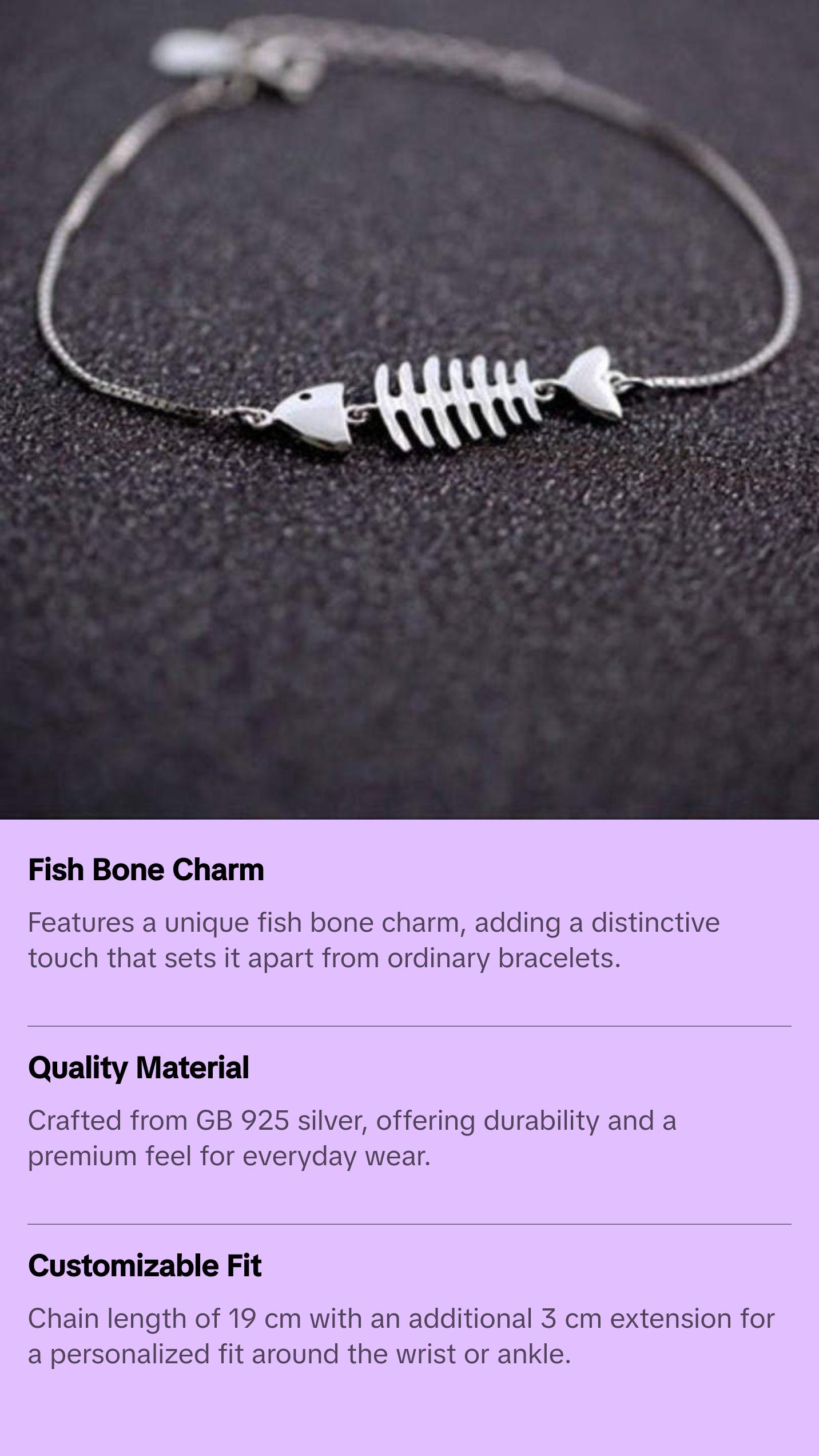 Fish Bone Bracelet & Anklet