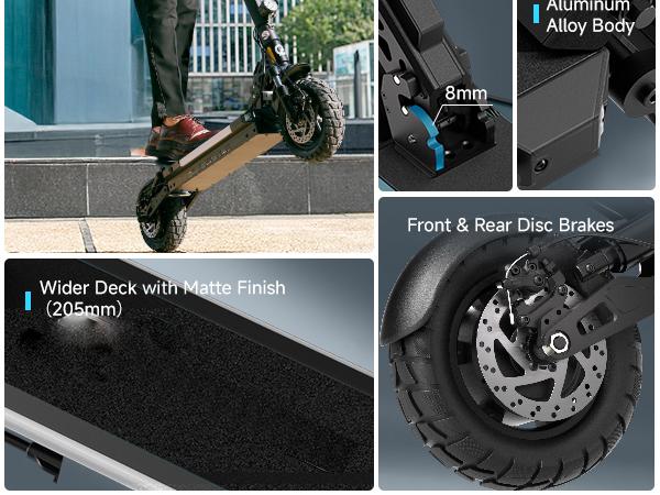 【New-in】High-end Electric Scooter for Adults, 1000W/800W Powerful Motor, 31MPH/25MPH, 31Miles/25 Miles Max Range, 10"/8.5'' Pneumatic Tires, APP Control, Dual Suspension & Dual Braking, Portable Electric Scooter Adults