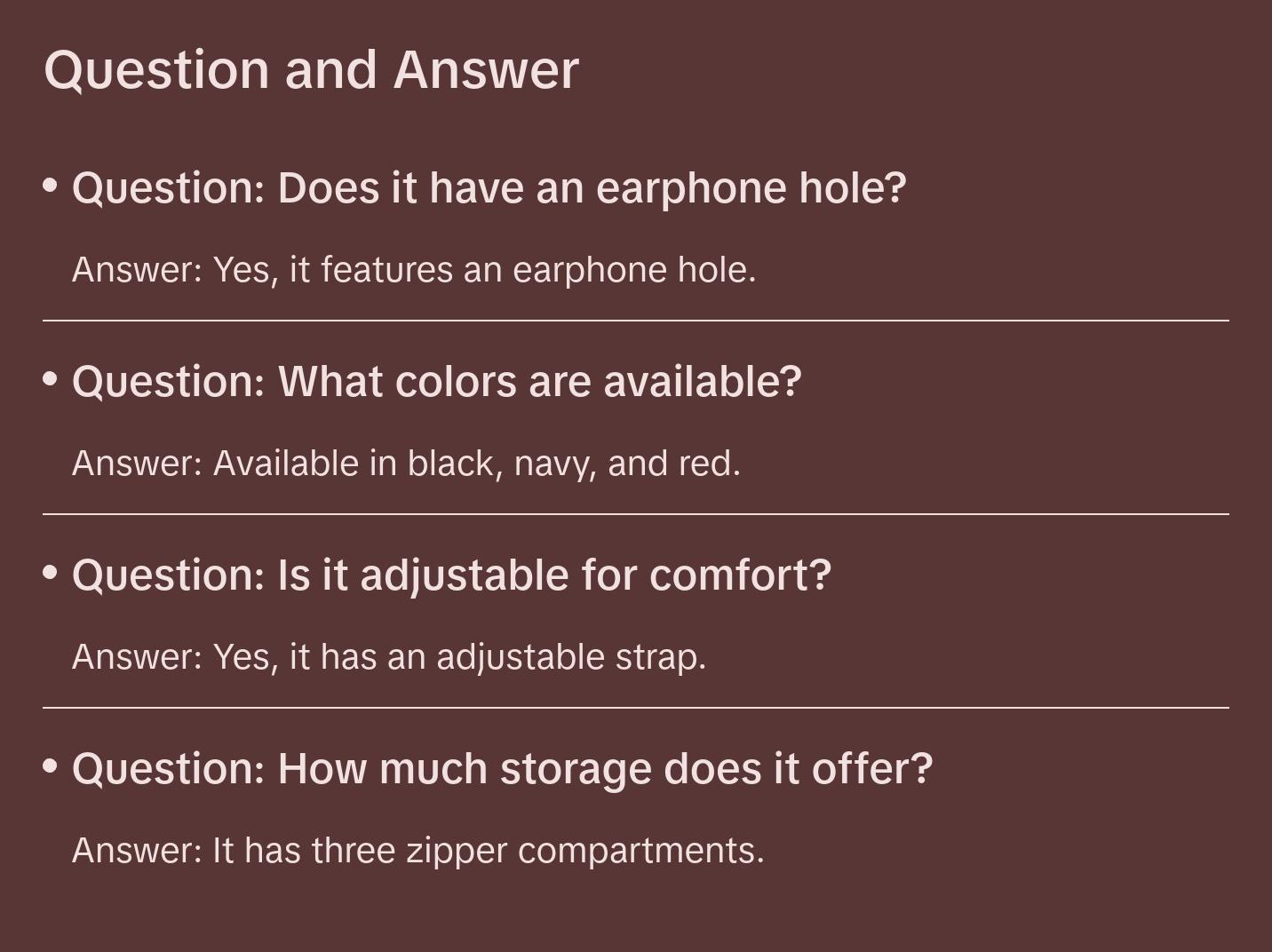 Versatile Vegan Leather Crossbody Sling Bag with Earphone Hole - Hands-Free Music