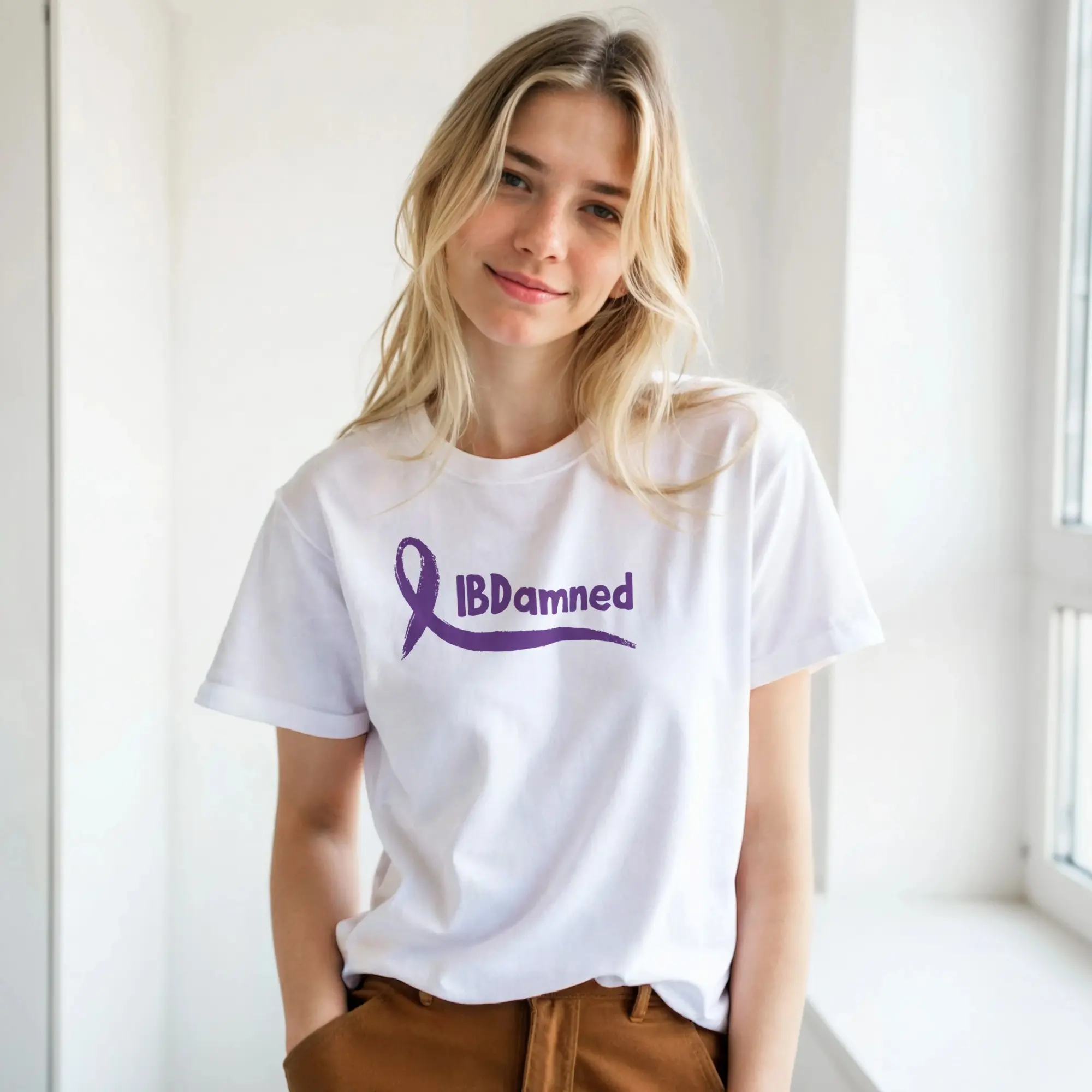 IBDamned Awareness Unisex T-Shirt – Ulcerative Colitis & Crohn’s Disease Warrior Tee - Comfortable Chronic Illness Gift for Spoonies
