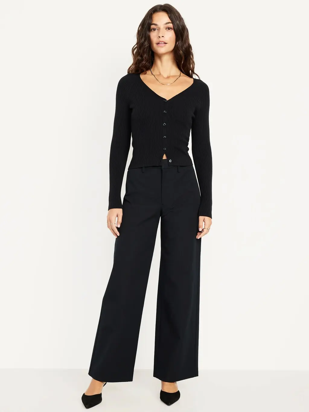 Old Navy Women's High-Waisted Pixie Super Wide-Leg Pants