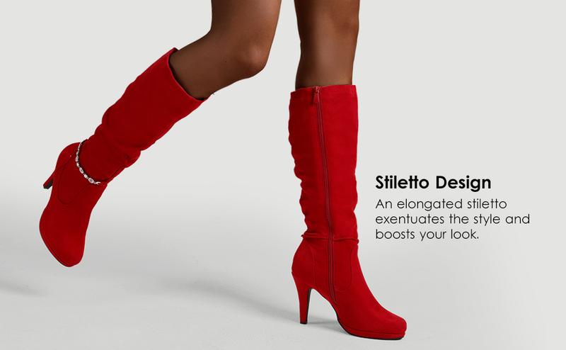 DREAM PAIRS Over The Knee Chunky Heel Boots