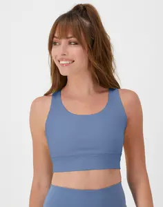Hanes Moves Women's Crop Sports Bra Racerback Only Comfortable Fit Everyday Support Breathable Sp121