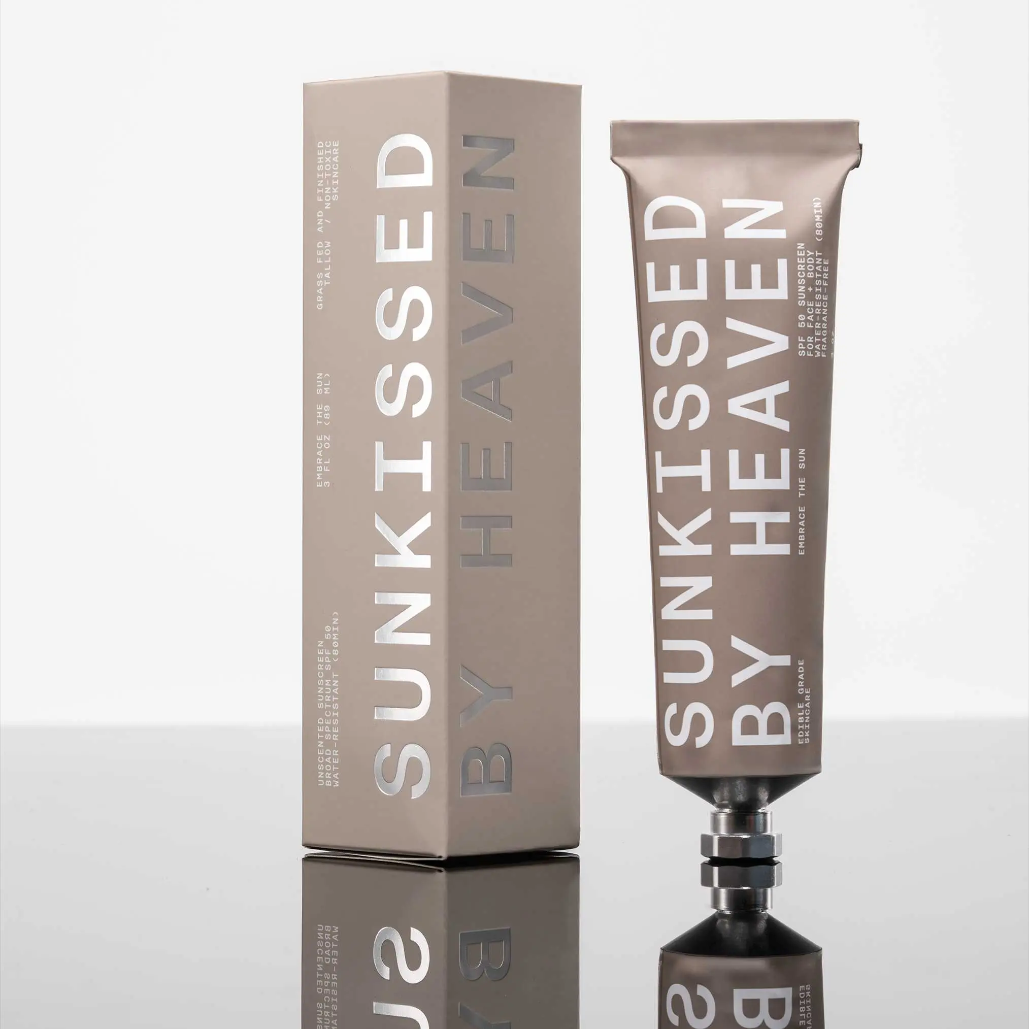Sunkissed By Heaven | Tallow Sunscreen SPF 50 | Zinc Oxide Mineral Sunscreen for Sensitive Skin | 3 Oz