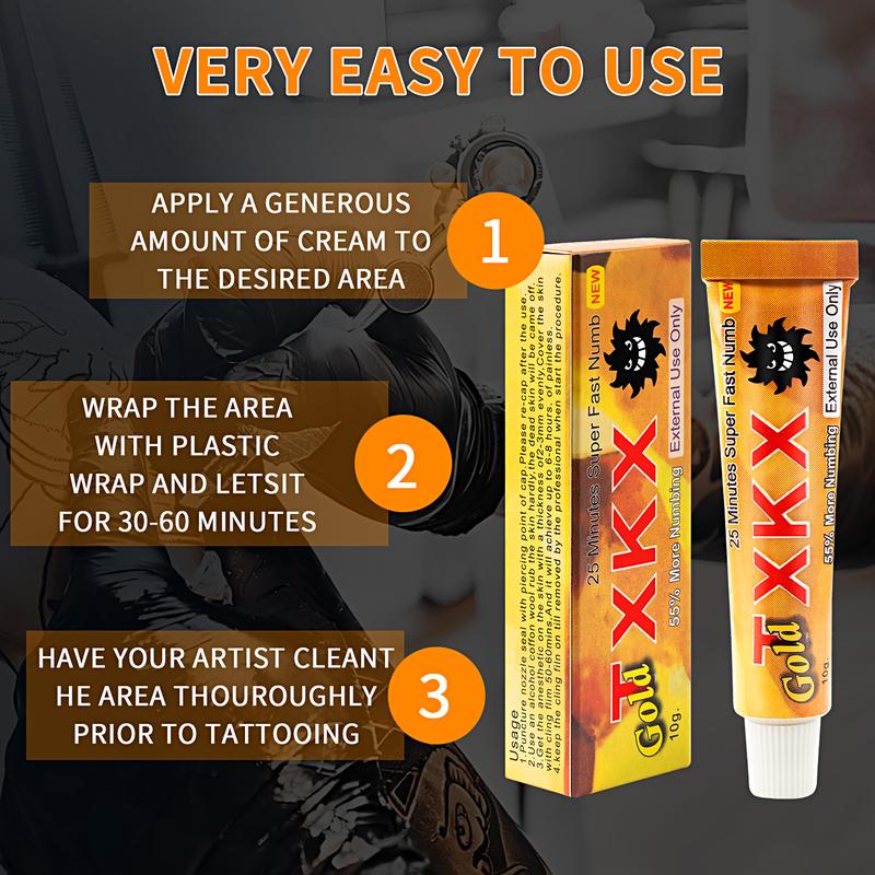 TXKX 2Pack Tattoo Numbing Cream Fast-Acting Topical Anesthesia Cream for SPMU Tattoo Removal & Warts