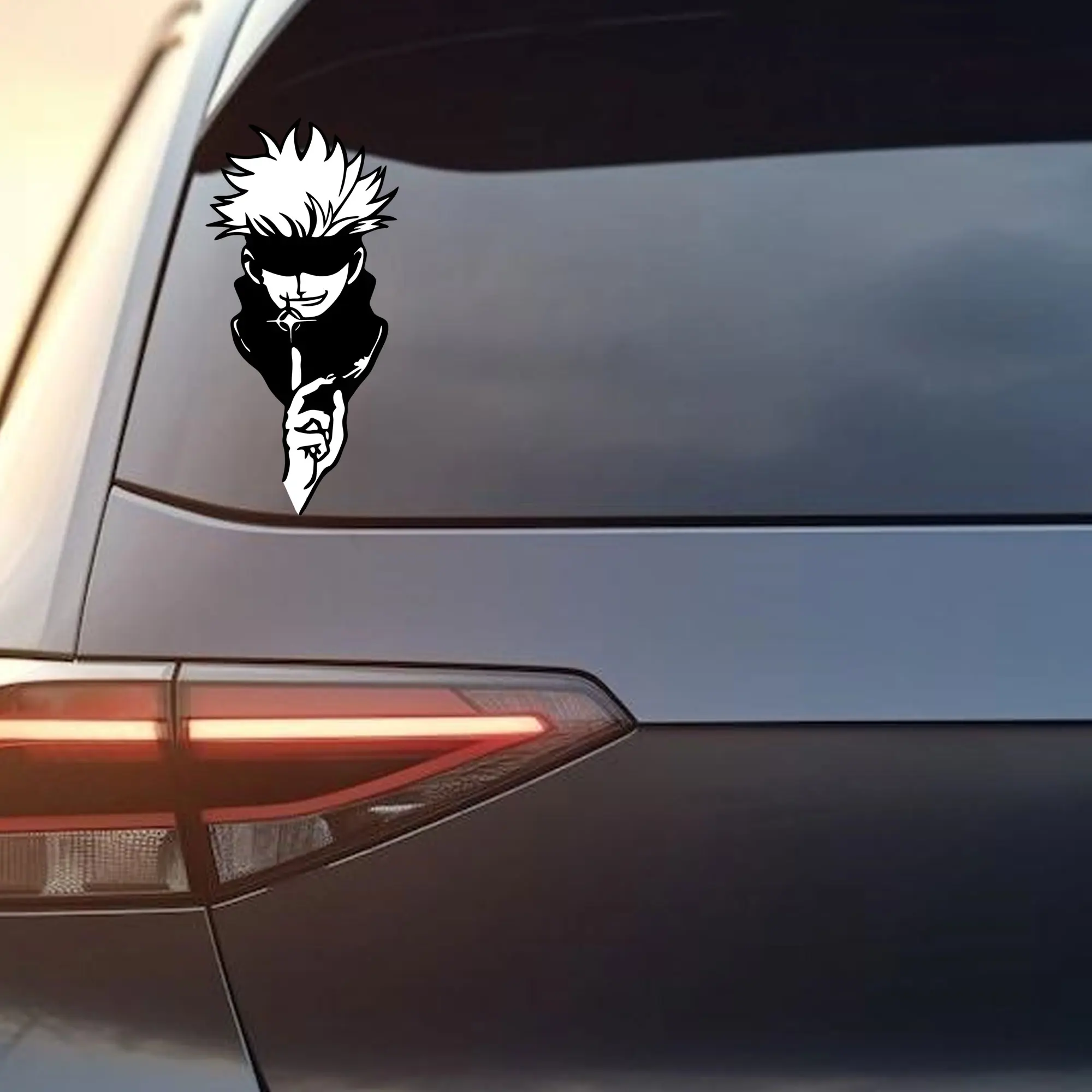 Gojo Satoru Shadow Vinyl Sticker, JJK Cool Anime Style Character Decal, Manga Aesthetic Sticker, Laptop Car Decor