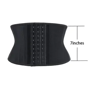 Super Short Torso Waist Trainers Cincher Corset Tummy Shaper Slimming Latex Girdle