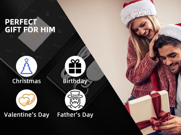 Keychain with Apple Find My(IOS Only), Key Finder Built-in Anti-Loss Tracker, Heavy Duty Key Holder, Premium Stainless Steel Keychain Carabiner Car Key Chains with GPS Global Locator Tracking Waterproof