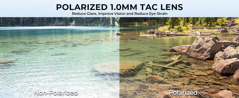 KastKing Chippewa Polarized Fishing Sunglasses UV400 Protection Full Wrap Frame Sports Cycling Sunglasses 1.0mm TAC Lenses Impact Resistant Oleophobic Coating