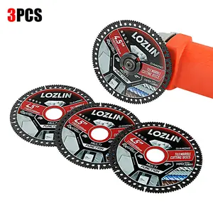 3PCS 4.5“ Multi-purpose Diamond Cutting Blades,Ultra-Thin＆Dry Use Discs for Cutting Tile/Ceramic/Marble/Granite Angle Grinder Accessories＆Power Tool Attachment disco