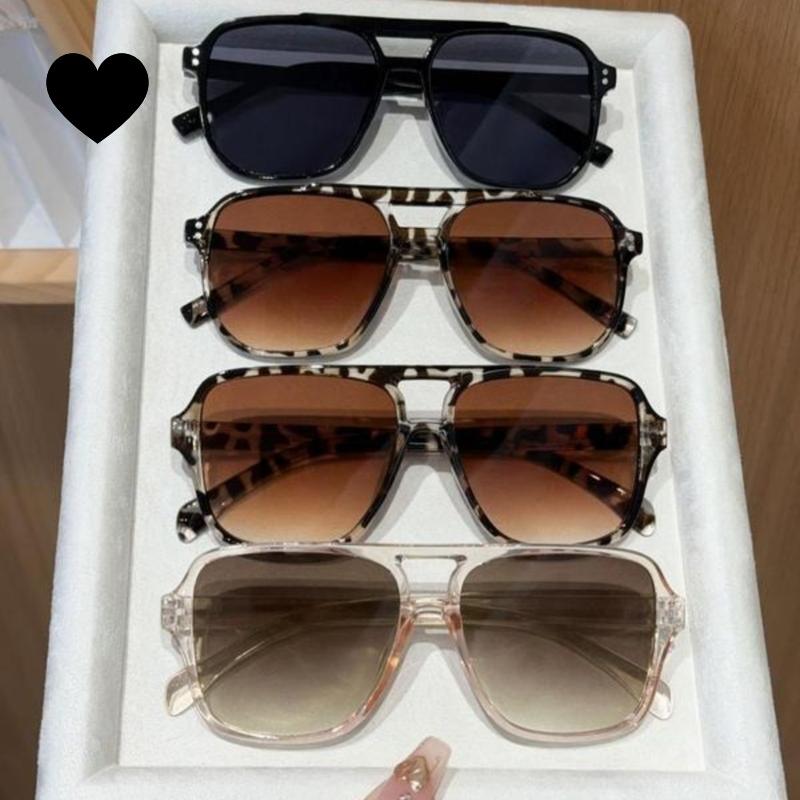 4-Pack Unisex Aviator Sunglasses Set Classic Y2K Style with UV400 Protection Lightweight Frames Versatile for Driving & Outdoor Activities