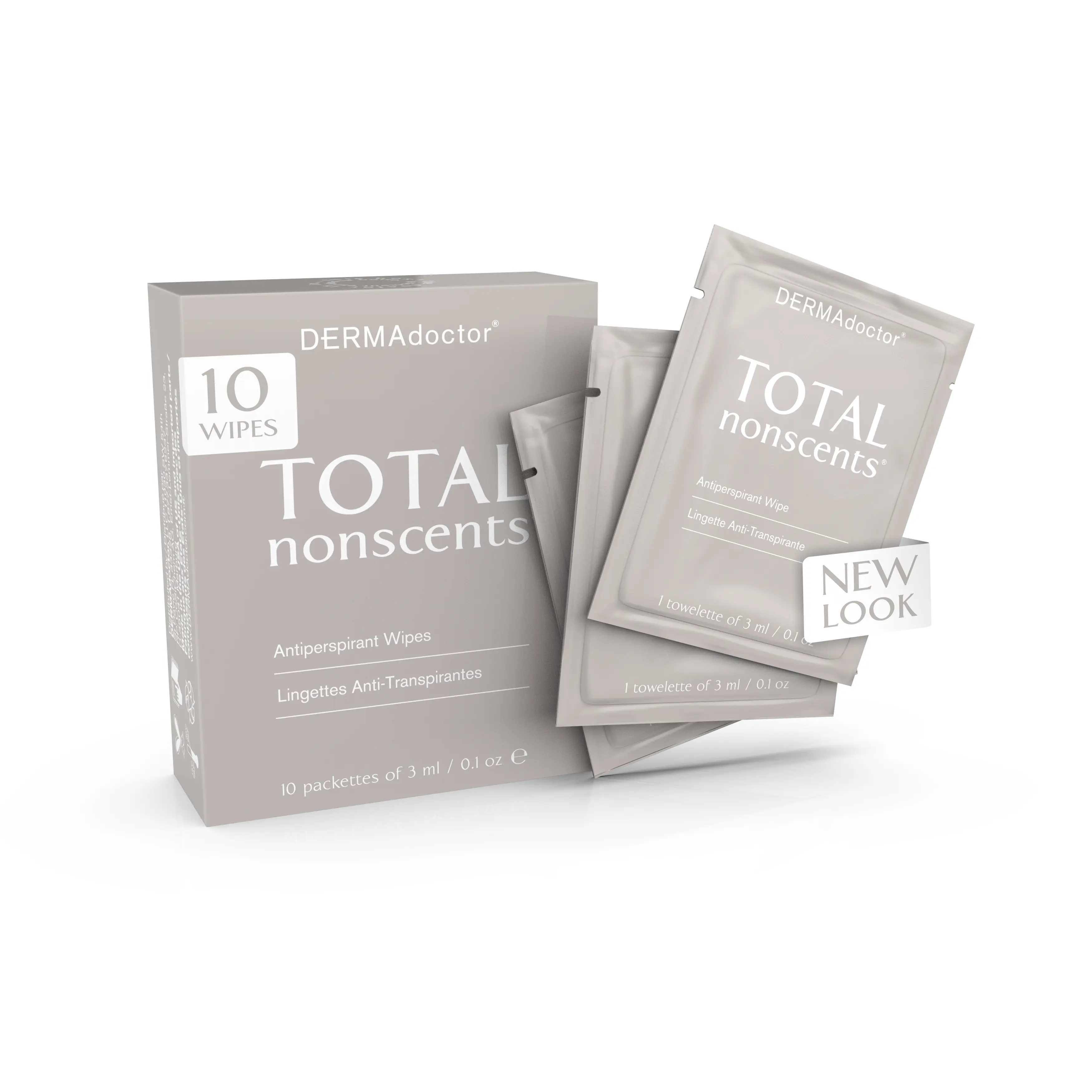 Total Nonscents Antiperspirant Wipes - 10 Pack, Dermatologist Formulated Hyperhidrosis Treatment for Body, Hands & Feet Anti Sweat Wipes
