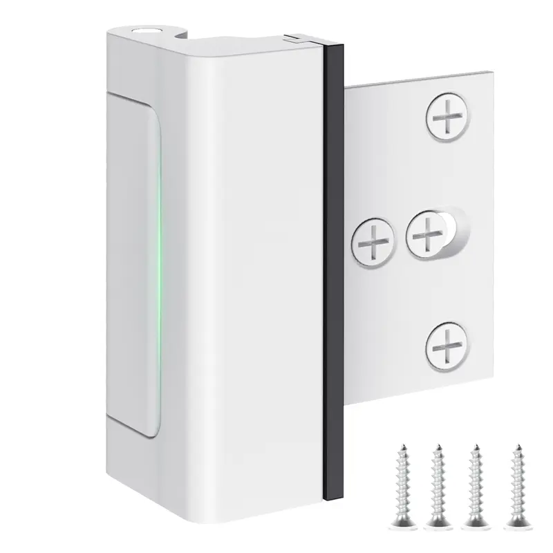 Treasem Home Security Door Lock, Childproof Door Reinforcement Lock with 3 Inch Stop Withstand 800 lbs, Door Safety Locks for Front Door, Night Kids Safety Flip Lock to Defend Your Home, Aluminum Alloy