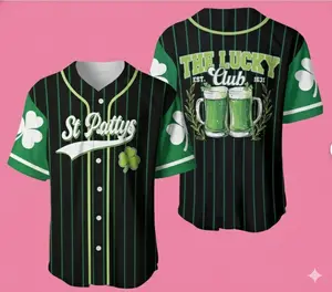 Personalized Name St Patrick's Day Baseball Jersey, Patrick's Day Baseball Jersey, Lucky Charm Jersey, Irish Lucky Shirt