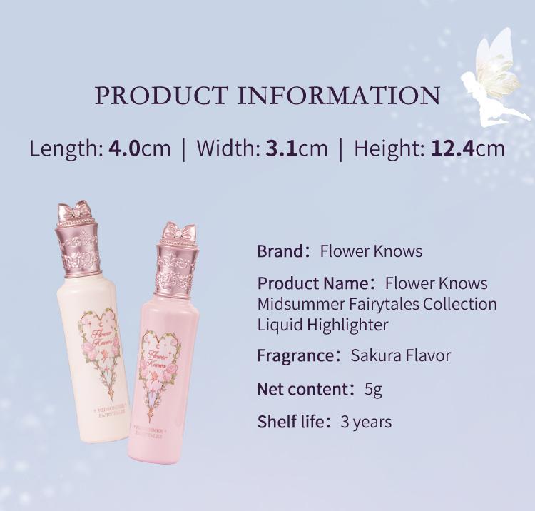 Flower Knows Midsummer Fairytales Collection Liquid Highlighter - Multichrome, Longlasting, Waterproof, Festival Makeup, Christmas Cosmetic Gift