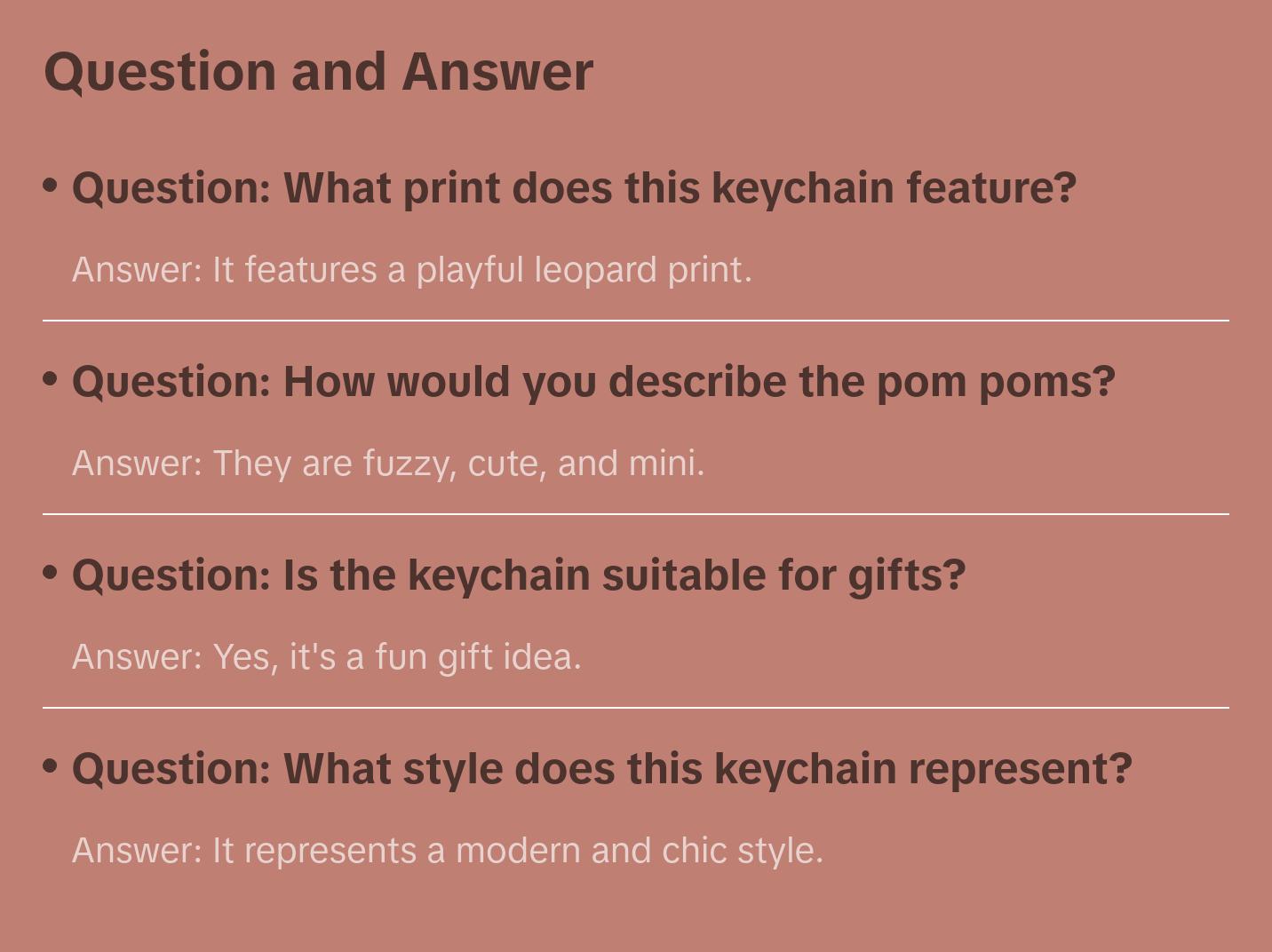 shea leopard pom pom keychain