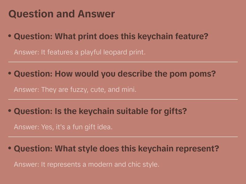 shea leopard pom pom keychain