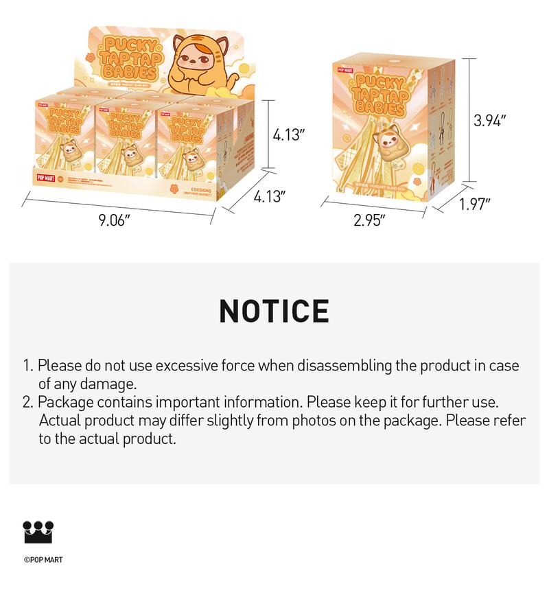 POP MART Pucky Tap Tap Babies Series-Pendant Blind Box