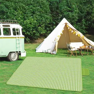 Striped Waterproof Beach Blanket, Lightweight Sandproof 1 Pack Picnic Mat, Ideal for Camping Travel Outdoor Use