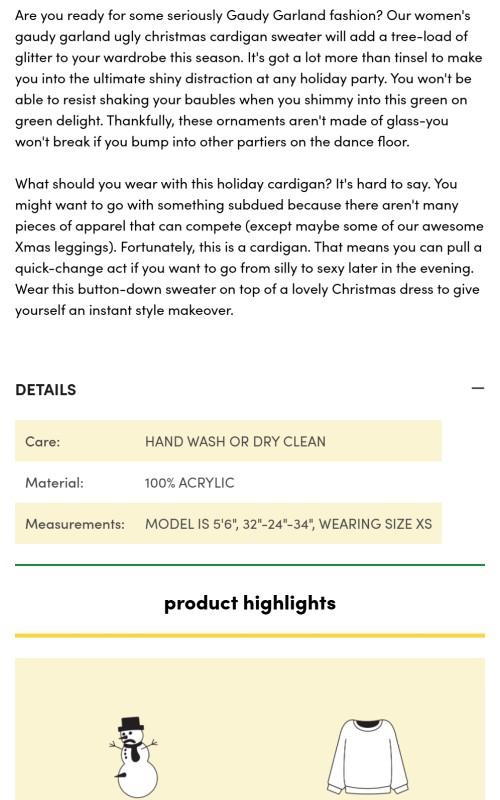 Women's Gaudy Garland Ugly Christmas Cardigan Sweater