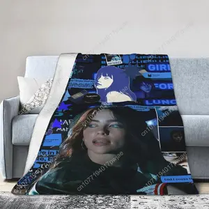 Aura Blankets Billie Inspired Ultra-Soft Flannel Throw Blanket – Cozy Comfortable All-Season Blanket for Living Room Office Custom Blankets Superb Christmas blanket gift