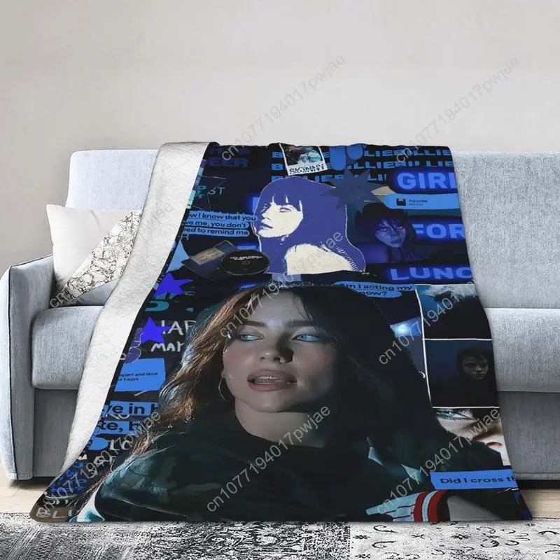 Aura Blankets Billie Inspired Ultra-Soft Flannel Throw Blanket – Cozy Comfortable All-Season Blanket for Living Room Office Custom Blankets Superb Christmas blanket gift