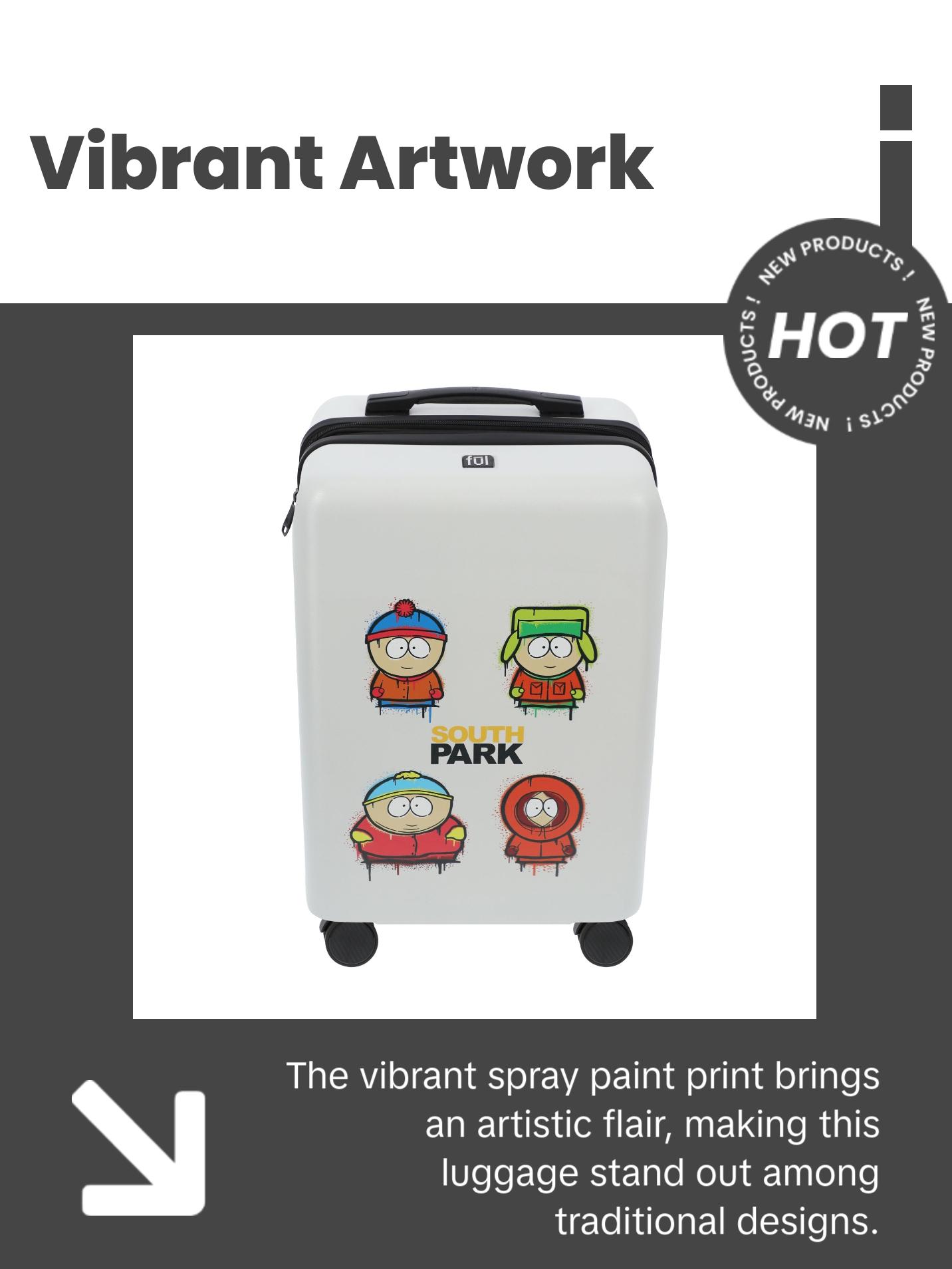 Paramount South Park 22.5" White Carry-On Suitcase Luggage