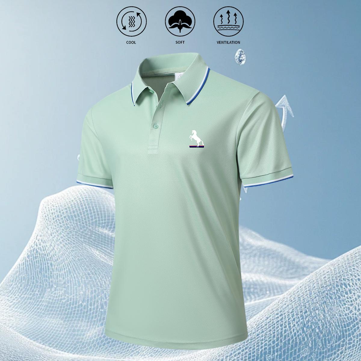 10 Pack New Summer Plain Polo Shirts Men Thin Comfortable Breathable Turn Down Collar Short Sleeve T-Shirt Outdoor Golf Tennis Clothes