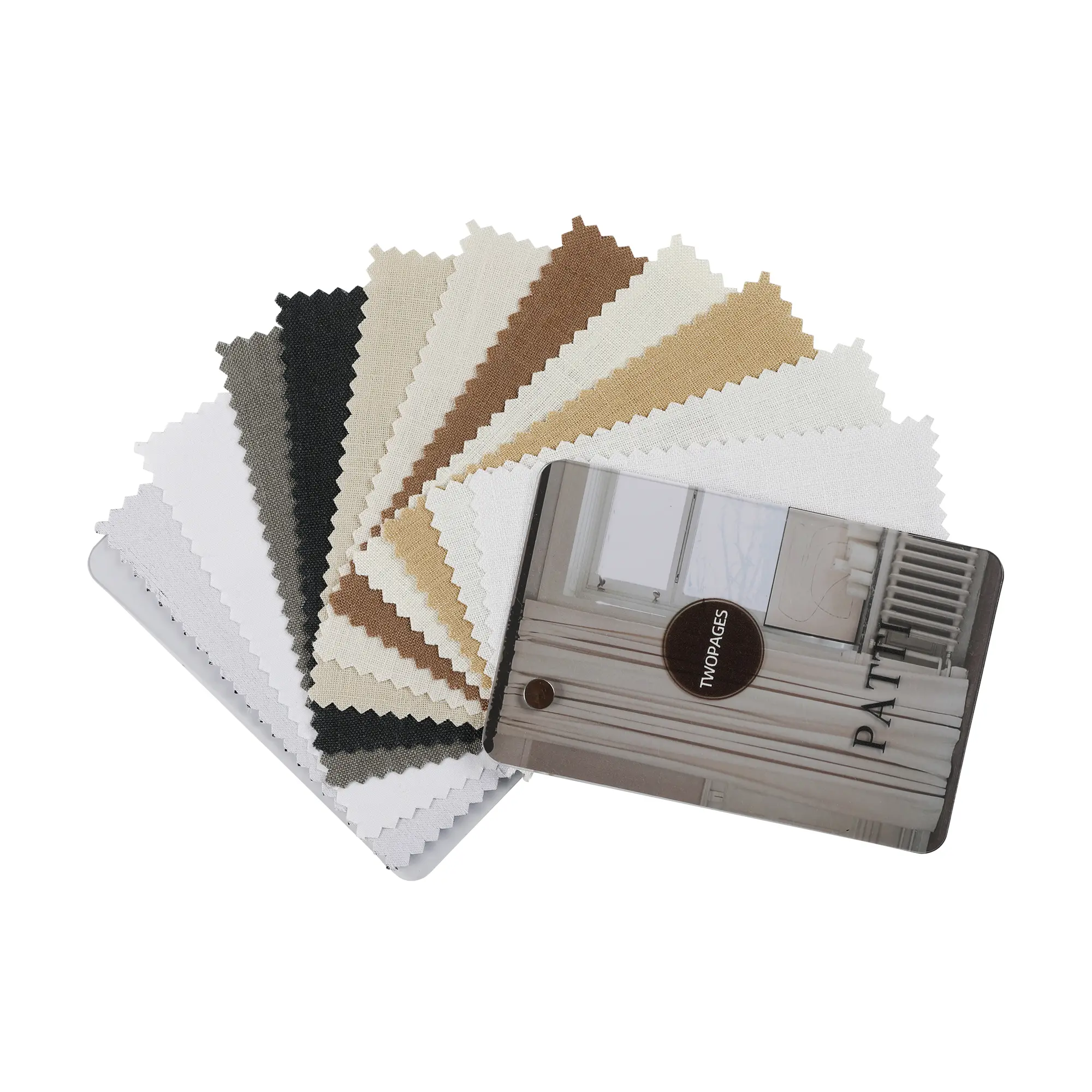 TWOPAGES Patti Flax Linen Curtain Fabric Sample Booklet - 100% Sustainable, Soft, 248gsm Durable Solid Fabric, Breathable Heavyweight, Classic Neutral Color Options, Customised Liner Choice, Dry Clean Only for Drapes/Roman Shades Indoor-Outdoor Use
