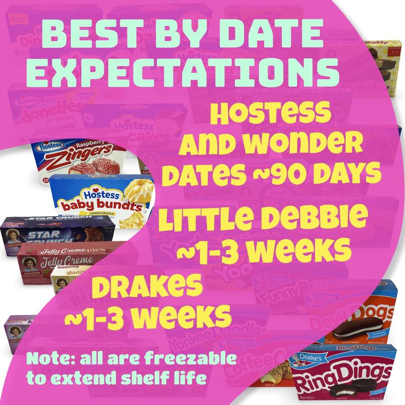 Snack Cake Mystery Box Assortment | 10 Full Boxes Featuring Hostess, Little Debbie, Drake’s & More | Surprise Gift Variety of Classic Snack Favorites