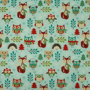 Owl Be Home For Christmas Fabric Collection - Owl Be Home For Christmas Blue
