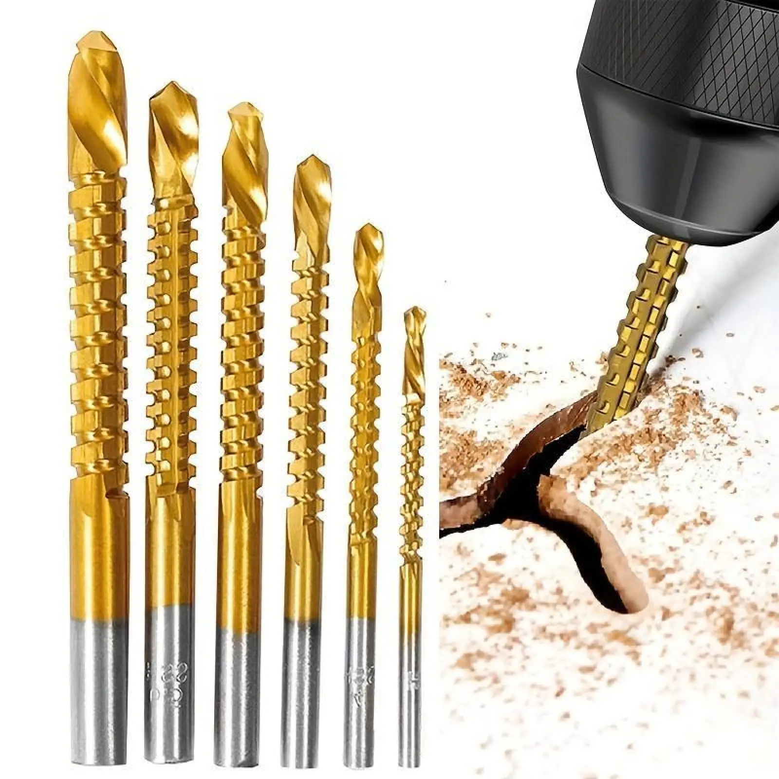 Metalworking Ldeal For Drilling,Titanium-Plated High Speed Steel Drill Bits Set for,Screwing,Boring,Carving,Cutting & Polishing.