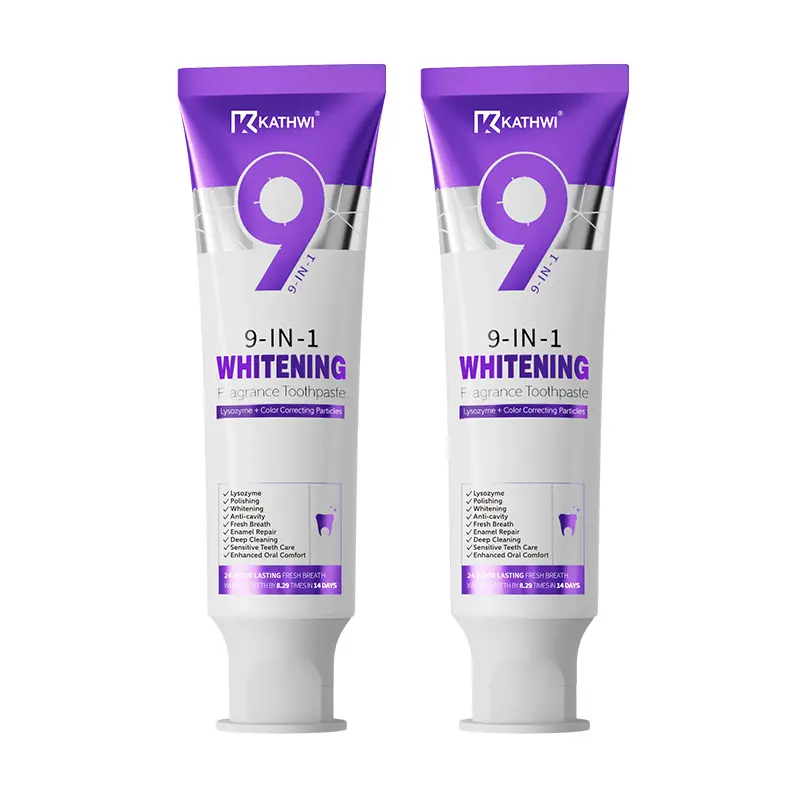 KATHWI 9-in-1 Brightening Fragrance Toothpaste - Upgraded Purple Probiotic Formula, Deep Enamel Repair, Long-Lasting Freshness Oral Care Product, Brightening Toothpaste