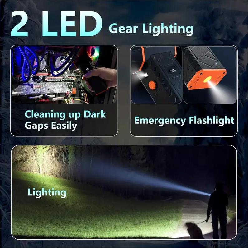 Electric Air Duster with Flashlight , Portable Cordless Leaf Blower Turbo Fan & High-Speed Blower, Multi-Use 10,000mAh Jet Fan , For Cleaning,camping,Outdoors Electric Air Duster with Flashlight , Portable Cordless Leaf Blower Turbo Fan & High-Speed Blower, Multi-Use 10,000mAh Jet Fan , For Cleaning,camping,Outdoors