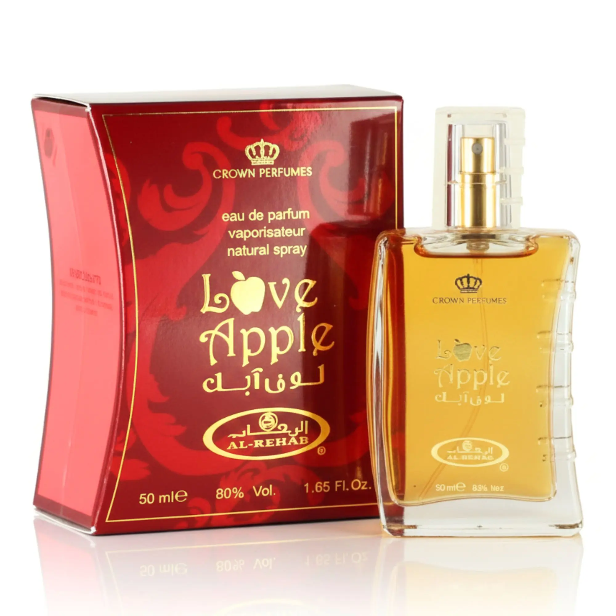 Love Apple Perfume Spray for Men and Women Al Rehab - (50 ml/1.65 Fl Oz) - Fresh Fruity Scent with Soft Musk Texture for Daily Wear – Long-Lasting Unisex Aromatic Spray