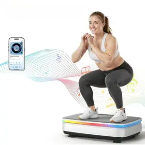 Vibration Plate Exercise Machine, Vibration Plate with Bluetooth and LED Display, Full Body Workout Equipment for Women Men Home Gym