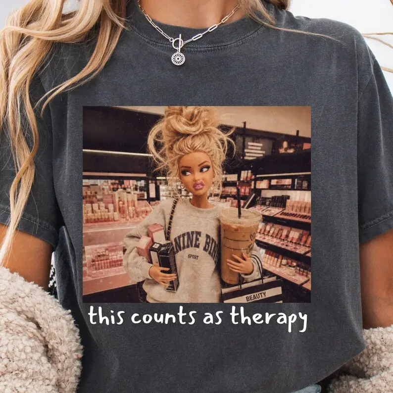 Comfort Colors Mental Health T Shirt, Sarcastic Adult Humor T-Shirt, Retro Doll Face Meme TShirt, Funny Make-Up Lover Graphic Tee Gift