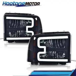 CROSSDESIGN Amber Corner LED DRL Headlights Lamp Fit For 2005-2007 Ford F250 F350 Super Duty