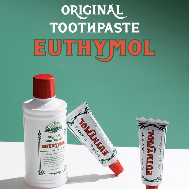 Euthymol Original Toothpaste (1 Pack) - Fluoride-Free for Sensitive Teeth & Gum, 12-Hour Long Lasting Freshness, Korean Oral Care