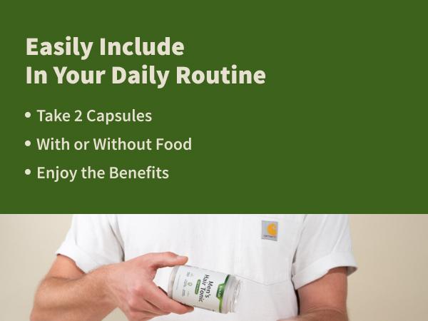 Snap Supplements - Men's Hair Tonic 60ct - Hair and beard formula - Natural Supplement Capsules Healthcare Dietary