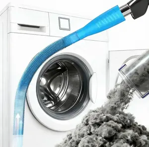 Dryer Vent Cleaner Kit - Dryer Lint Vac Attachment , Effectively Clean Clogged Dryer Ducts, Prevent Fire Hazard, Fit Most Vacuums for Dryer, Refrigerator Coils & Behind Appliances (Blue)