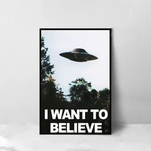 I Want to Believe Poster Art Print - Room Decoration - Art Poster For Gift. No Framed