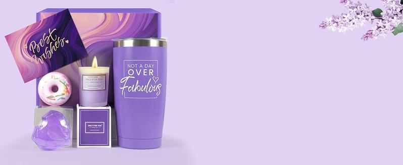 Gifts for Women, Mom, Wife, Girlfriend, Sister, Her - Happy Birthday Gifts, Mothers Day Gifts - Personalized Lavender Relaxation Gift Baskets Set for Women Christmas Gifts for Women