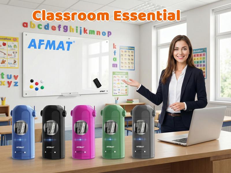 【Valentines Gift for Teachers 】Electric Pencil Sharpener for Colored Pencils, Fully Automatic, Rechargeable, Fast Precise Sharpening, Fits 7 to 11.5mm Pencils, Ideal for Home and Classroom Office Supplies,Teacher Gift
