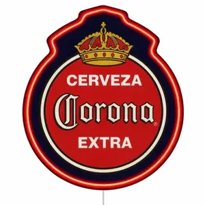 Corona Extra Cerveza LED Wall Plaque Vintage Inspired Bar & Man Cave Decor