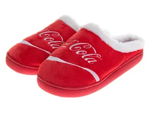 CocaCola Classic Logo Casual Slippers for Women  Soft Cozy Stylish Indoor Comfort Footwear (Adult)