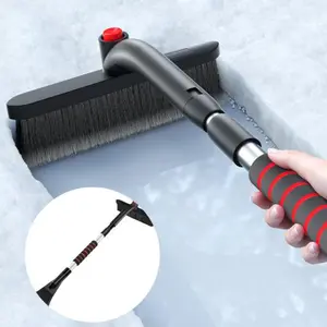 JOYTUTUS Premium Version 2 in 1 Extendable Snow removal and ice clearing Car Snow Shovel with Ice Scraper & Detachable Snow Brush All-Purpose Winter Auto Cleaning Tool for Easy Snow Removal