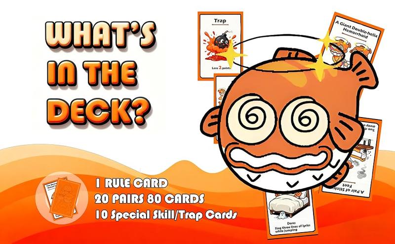 Adult Fishing Game 91 Cards | 2026 New Gameplay Version – New Theme Party Card Game for Night Parties – The Grown Up Go Fish Card Game You've Always Wanted | Hilarious Party Game for Grown Ups | 20 Unique Pairs, 10 Special Skill/Trap Cards