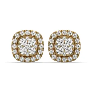 Men's Jewelry - VVS Lab Diamond Cluster Stud Earrings For Men | 14K Gold