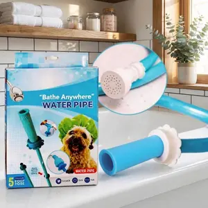 Universal Bathtub Faucet Sprayer with 5ft Flexible Hose, No-Drill Faucet Attachment for Pet Washing, Baby Bath, Hair Rinsing & Easy Bathroom Cleaning